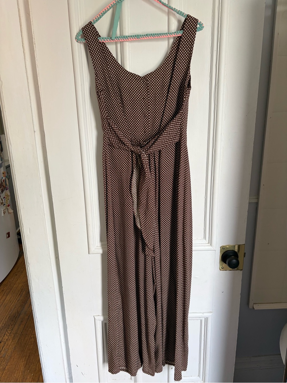 Vintage Brown Polka Dot Jumpsuit - Picture 5 of 10